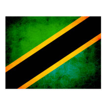 Modern Edgy Tanzanian Flag Postcard
