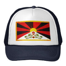 Modern Edgy Tibetese Flag Mesh Hats
