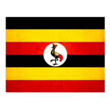 Modern Edgy Ugandan Flag Postcard