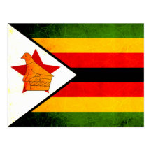 Modern Edgy Zimbabwean Flag Postcards