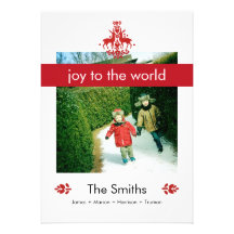 Modern elegance with red ribbon personalized invitation