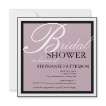 Modern & Elegant Bridal Shower in Lilac Invitation