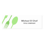 Modern elegant chef catering cutlery business card