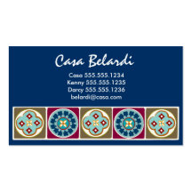 Modern Elegant Spanish Tile Business Card