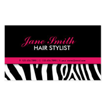 Modern Elegant Zebra Print Professional Stylish Business Card