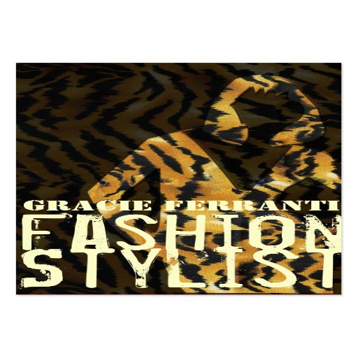 Modern Fashion Zebra Couture Chic  Exotic Business Cards