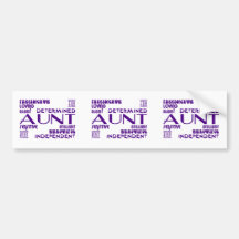 Modern Feminine Chic & Stylish Aunties & Aunts Bumper Sticker