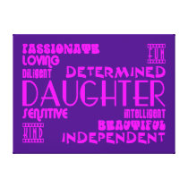 Modern Feminine Chic & Stylish Daughters Stretched Canvas Print