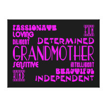 Modern Feminine Chic Stylish Grandmas Grandmothers Canvas Print