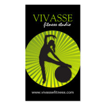 Modern Fitness Instructor Business Cards