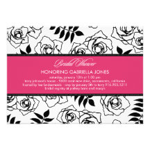 Modern Floral Bridal Shower Invitation (Pink)