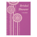 Modern Floral Bridal Shower Invite - Hot Pink
