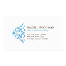 Modern Floral Mommy Card / Personal Calling Card Business Card Templates