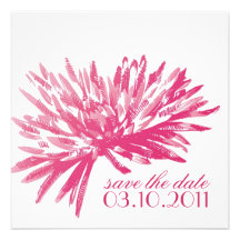 Modern Floral Save the Date Cards Invitations