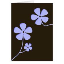 Modern Floral Silhouette Greeting Cards
