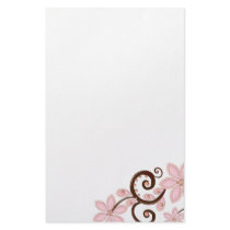 Modern Floral Custom Stationery