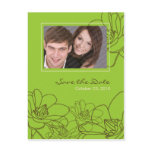 Modern Floral Wedding Save the Date Green & Brown