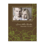 Modern Floral Wedding Save the Date Postcard