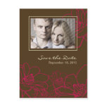 Modern Floral Wedding Save the Date Postcard