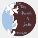 Modern Floral Wedding Sticker