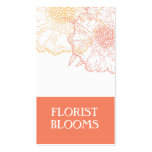 Modern Florist Business Cards Grey Orange