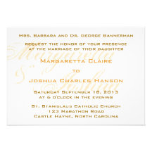 Modern Flourish Peach Wedding Invitation