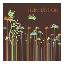 Modern Flowers Bridal Shower Invitation