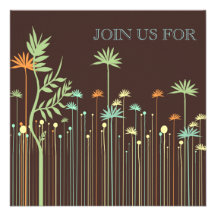 Modern Flowers Bridal Shower Invitation