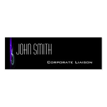 Modern Fountain Blue Skinny Business Cards