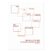 Modern Fruit of the Spirit design Postcards