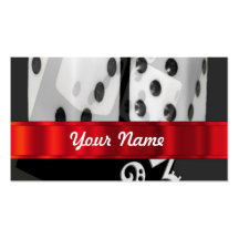 Modern gambling dice business card template