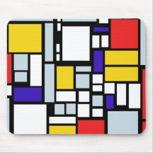 Modern Geometric Design, Primary Colours Mousepad