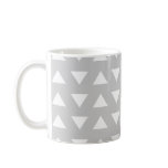 Modern Geometric Pattern in Gray and White. mugs