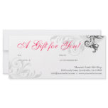 Modern Gift Certificate Retail Floral Coral W