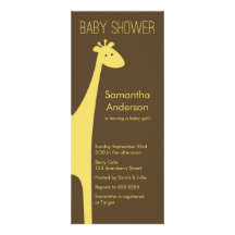 Modern Giraffe Baby Shower Invitation - Boy/Girl