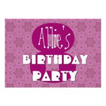 Modern Girls 8th Birthday Pink Stars Ver 003 V431 Cards