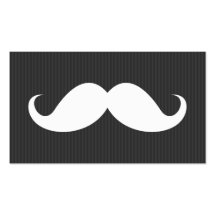 Modern gray mustache professional business card