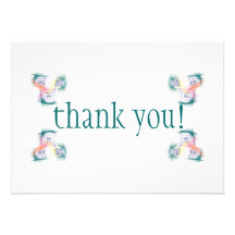 modern greek thank you! personalized announcement