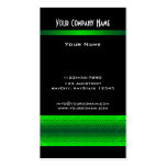Modern Green and Black Racing Stripe Business Card Template