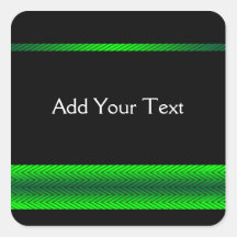 Modern Green and Black Racing Stripe Sticker