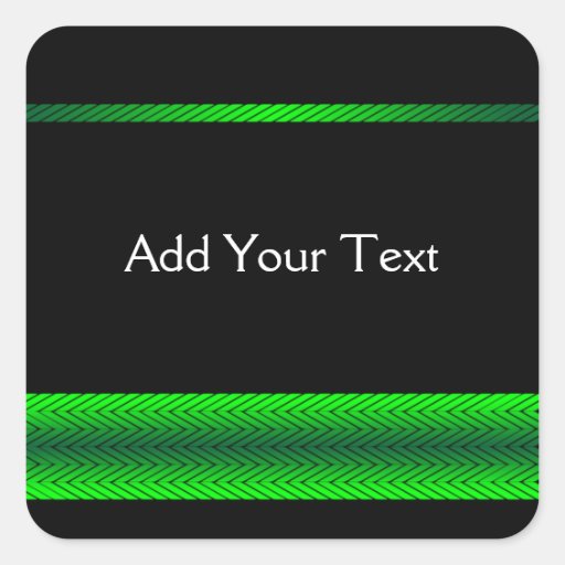 Modern Green and Black Racing Stripe Sticker