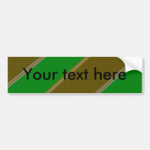 Modern green and gold diagonal stripes bumper stickers