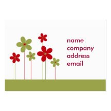 modern green and red business card