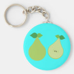 Modern Green Pear Key Chain