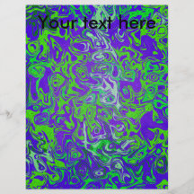 Modern green psychedelic on purple background flyers