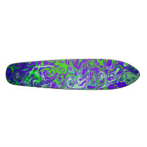 Modern green psychedelic on purple background