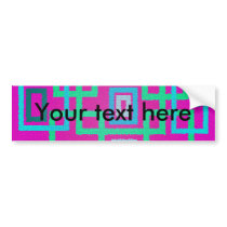 Modern green squares on pink background