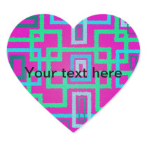 Modern green squares on pink background
