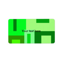 Modern green squares personalized address label