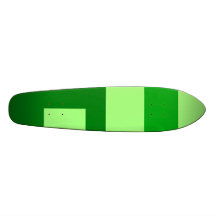 Modern green squares skate board deck